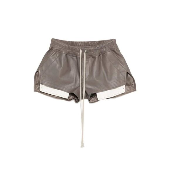 Rick Owens Women Fog Boxer Shorts With Drawstring